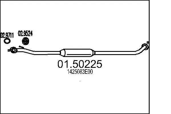 Handler.Part Middle silencer MTS 0150225 1