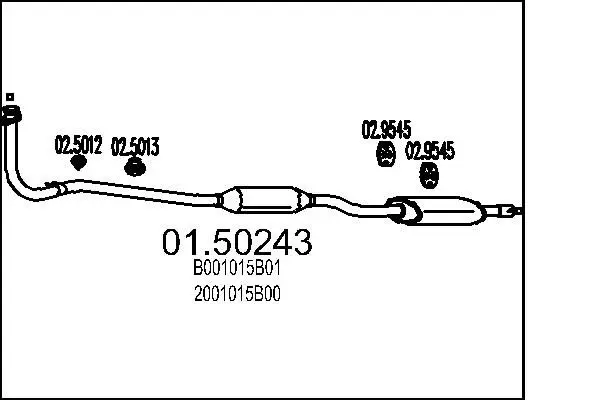 Handler.Part Middle silencer MTS 0150243 1