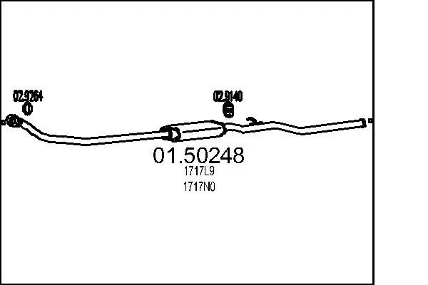 Handler.Part Middle silencer MTS 0150248 1