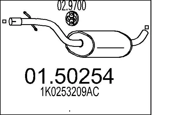 Handler.Part Middle silencer MTS 0150254 1