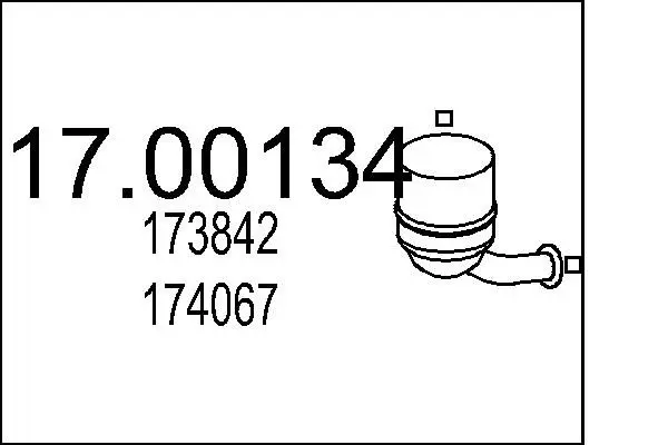 Handler.Part Soot/particulate filter, exhaust system MTS 1700134 1