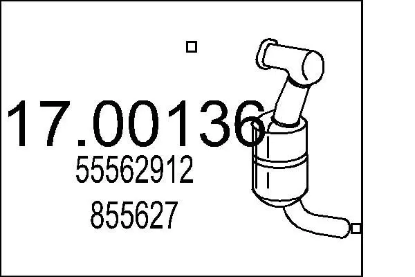 Handler.Part Soot/particulate filter, exhaust system MTS 1700136 1