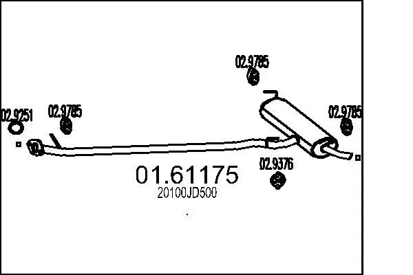 Handler.Part End silencer MTS 0161175 1