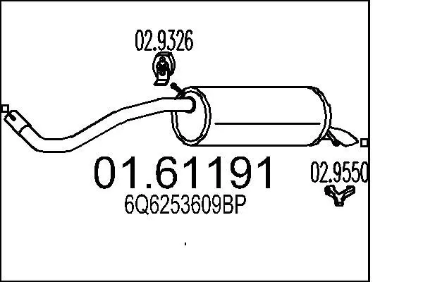 Handler.Part End silencer MTS 0161191 1