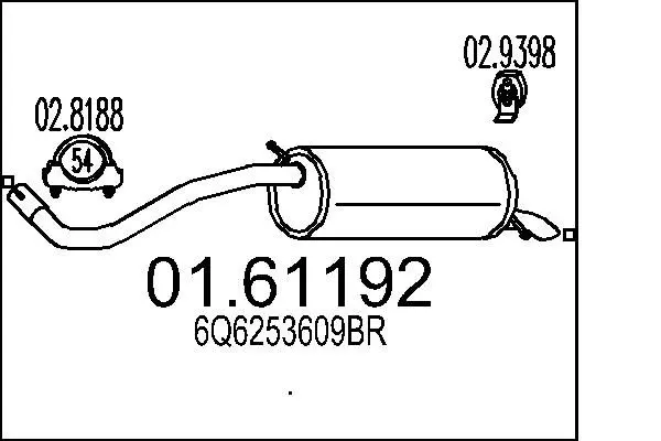 Handler.Part End silencer MTS 0161192 1