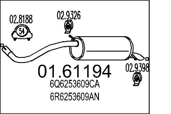 Handler.Part End silencer MTS 0161194 1