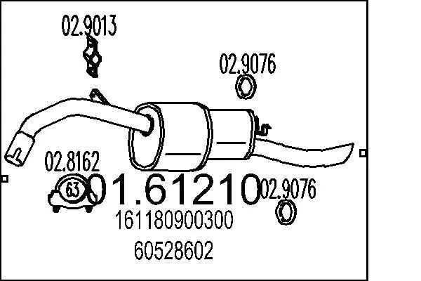 Handler.Part End silencer MTS 0161210 1