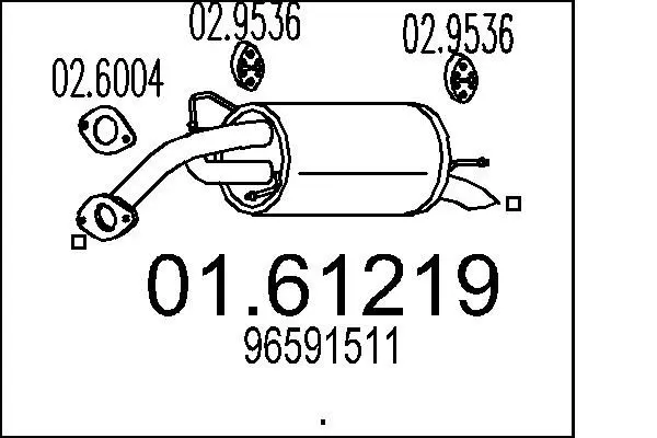 Handler.Part End silencer MTS 0161219 1