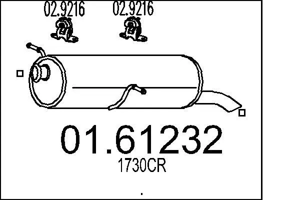 Handler.Part End silencer MTS 0161232 1