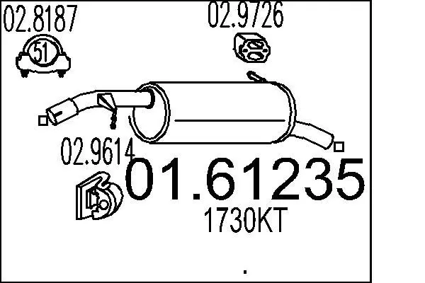 Handler.Part End silencer MTS 0161235 1