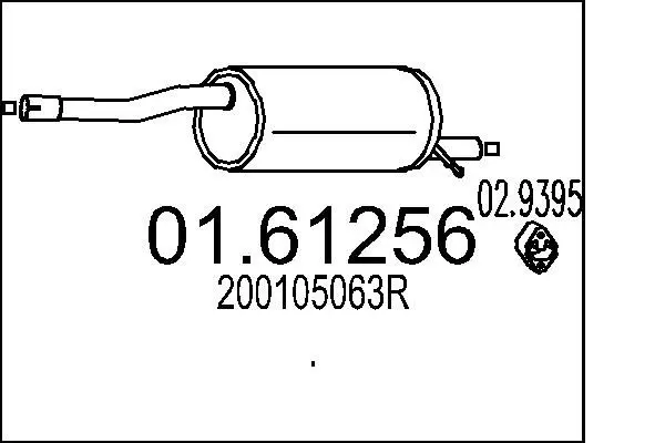 Handler.Part End silencer MTS 0161256 1