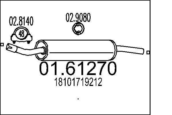 Handler.Part End silencer MTS 0161270 1