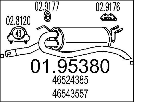 Handler.Part End silencer MTS 0195380 1