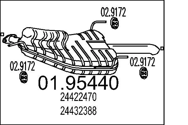 Handler.Part End silencer MTS 0195440 1