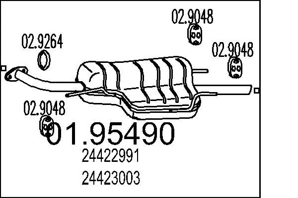 Handler.Part End silencer MTS 0195490 1