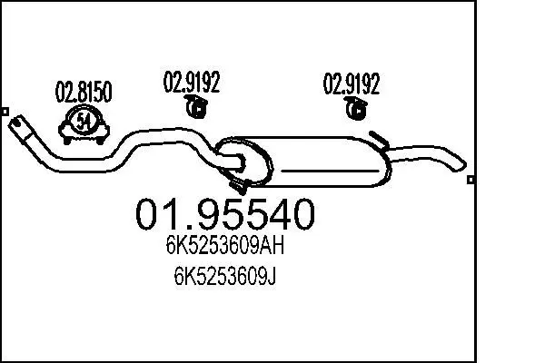 Handler.Part End silencer MTS 0195540 1