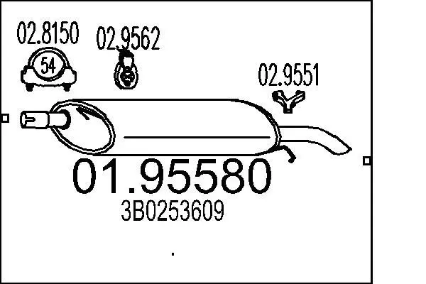 Handler.Part End silencer MTS 0195580 1