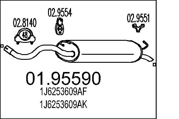 Handler.Part End silencer MTS 0195590 1