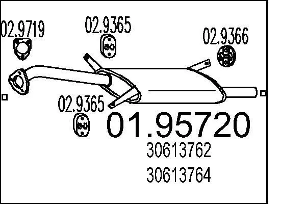 Handler.Part End silencer MTS 0195720 1