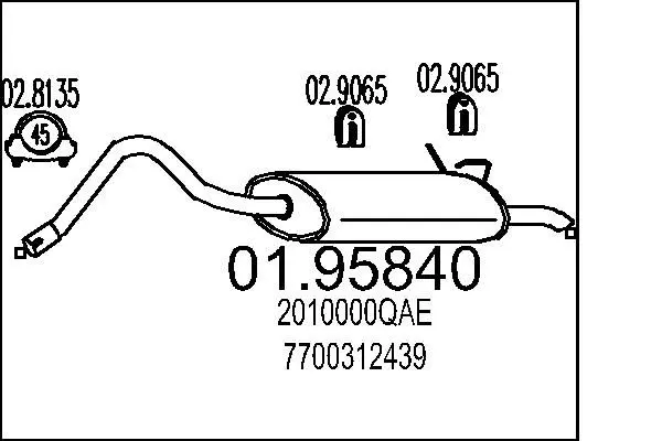 Handler.Part End silencer MTS 0195840 1