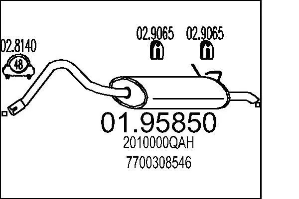 Handler.Part End silencer MTS 0195850 1