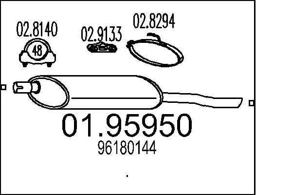 Handler.Part End silencer MTS 0195950 1