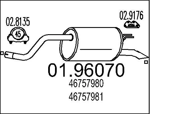 Handler.Part End silencer MTS 0196070 1