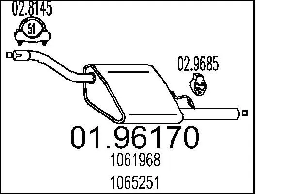 Handler.Part End silencer MTS 0196170 1