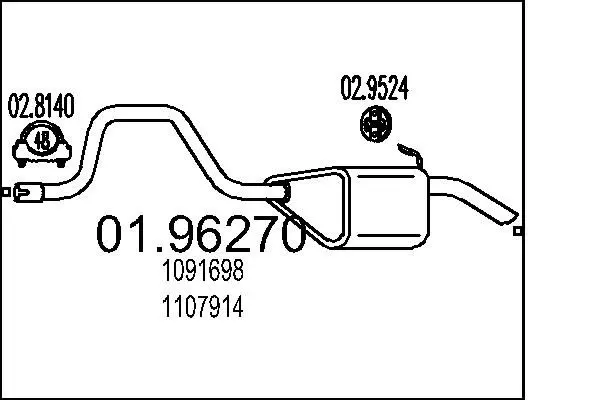 Handler.Part End silencer MTS 0196270 1