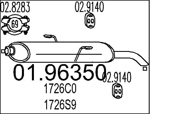 Handler.Part End silencer MTS 0196350 1