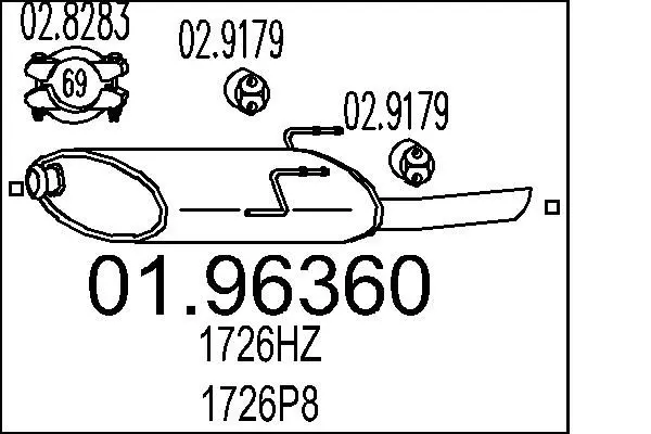 Handler.Part End silencer MTS 0196360 1