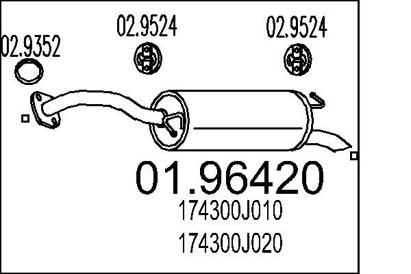 Handler.Part End silencer MTS 0196420 1