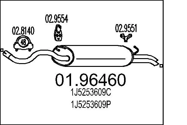 Handler.Part End silencer MTS 0196460 1