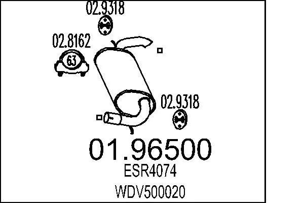 Handler.Part End silencer MTS 0196500 1