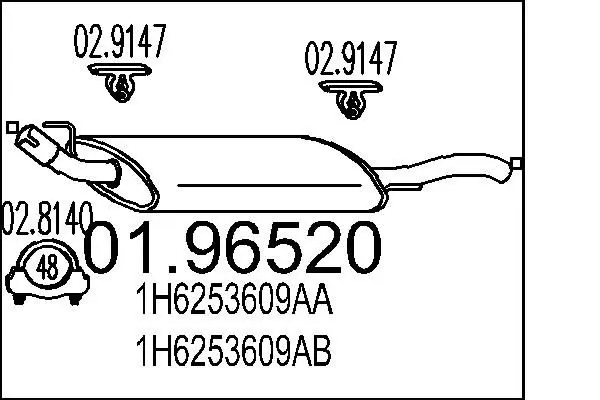 Handler.Part End silencer MTS 0196520 1