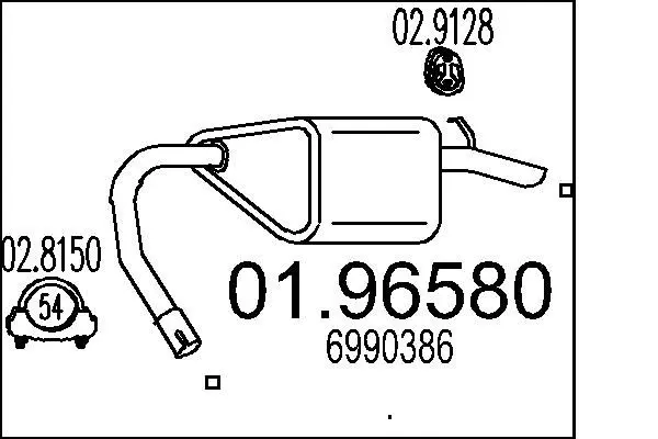 Handler.Part End silencer MTS 0196580 1