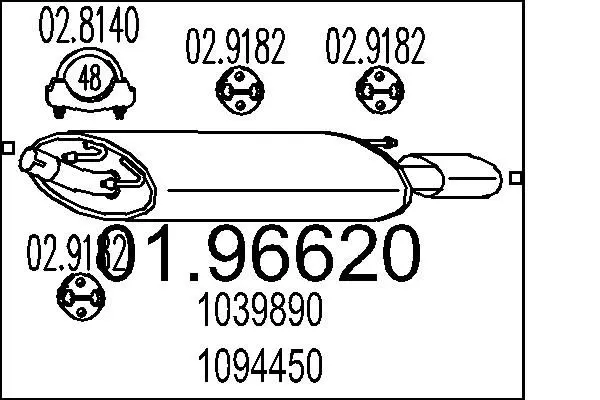 Handler.Part End silencer MTS 0196620 1