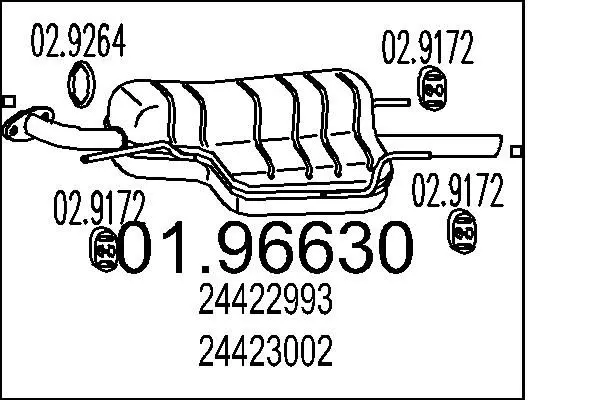 Handler.Part End silencer MTS 0196630 1