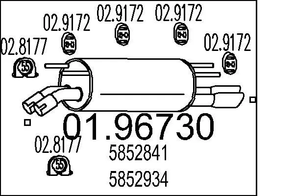 Handler.Part End silencer MTS 0196730 1