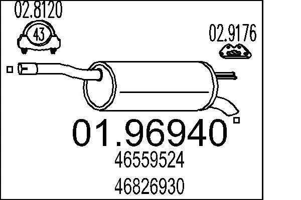 Handler.Part End silencer MTS 0196940 1