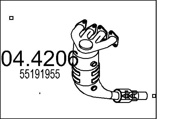 Handler.Part Catalytic converter MTS 044206 1