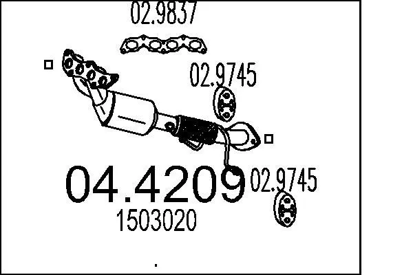 Handler.Part Catalytic converter MTS 044209 1