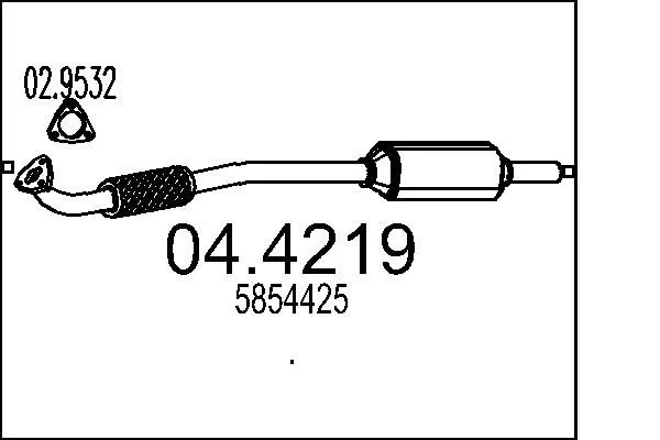 Handler.Part Catalytic converter MTS 044219 1