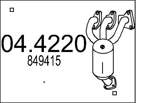 Handler.Part Catalytic converter MTS 044220 1