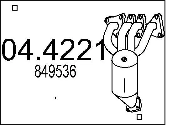 Handler.Part Catalytic converter MTS 044221 1