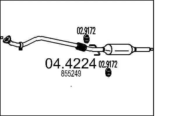 Handler.Part Catalytic converter MTS 044224 1