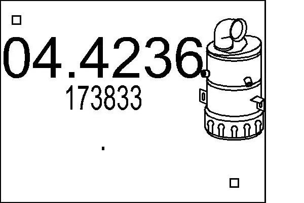 Handler.Part Catalytic converter MTS 044236 1