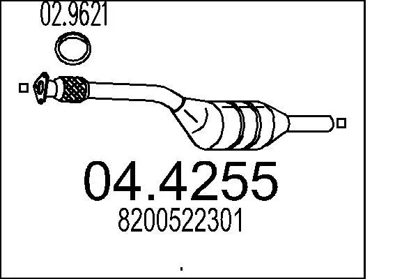 Handler.Part Catalytic converter MTS 044255 1