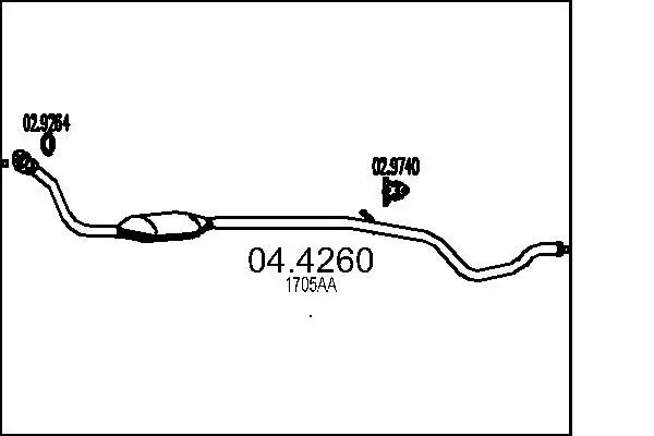 Handler.Part Catalytic converter MTS 044260 1