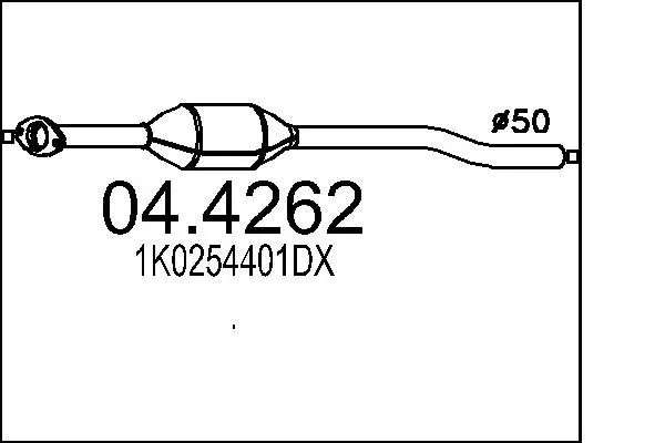 Handler.Part Catalytic converter MTS 044262 1